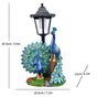 Resin Hummingbird Solar Lamp Outdoor Garden Sculpture Couple Hummingbird - Multi-color - Size 61