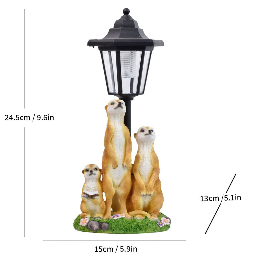 Resin Hummingbird Solar Lamp Outdoor Garden Sculpture Couple Hummingbird - Multi-color - Size 61