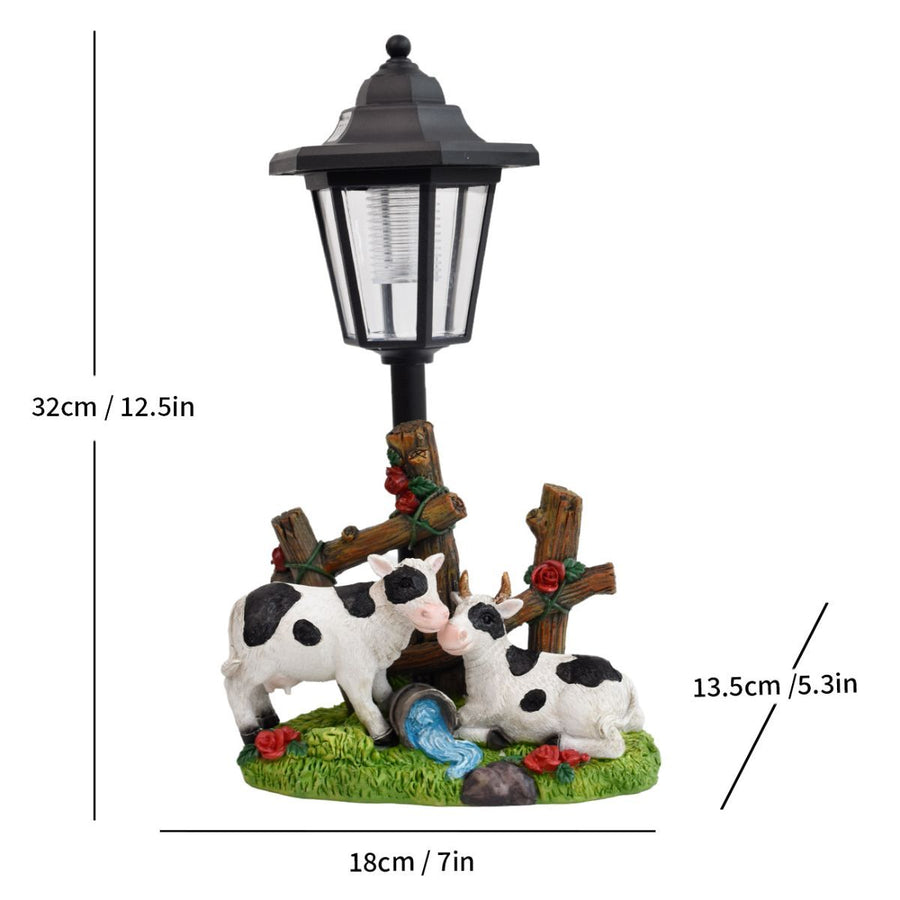Resin Hummingbird Solar Lamp Outdoor Garden Sculpture Couple Hummingbird - Multi-color - Size 61