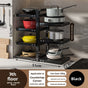 Black Beige 5-layer pot rack, adjustable pot rack, kitchen storage, pot and pan organizer, countertop pot rack, corner pot rack, cabinet pot rack, heavy duty kitchen rack, Australia
