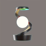 Gray Modern Night Light Spiral Design LED Night Light Ambient Lighting Wireless