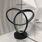 Black Red Modern Table Lamp Intertwined Ring Lamp Ambient Lighting Home Decor Light