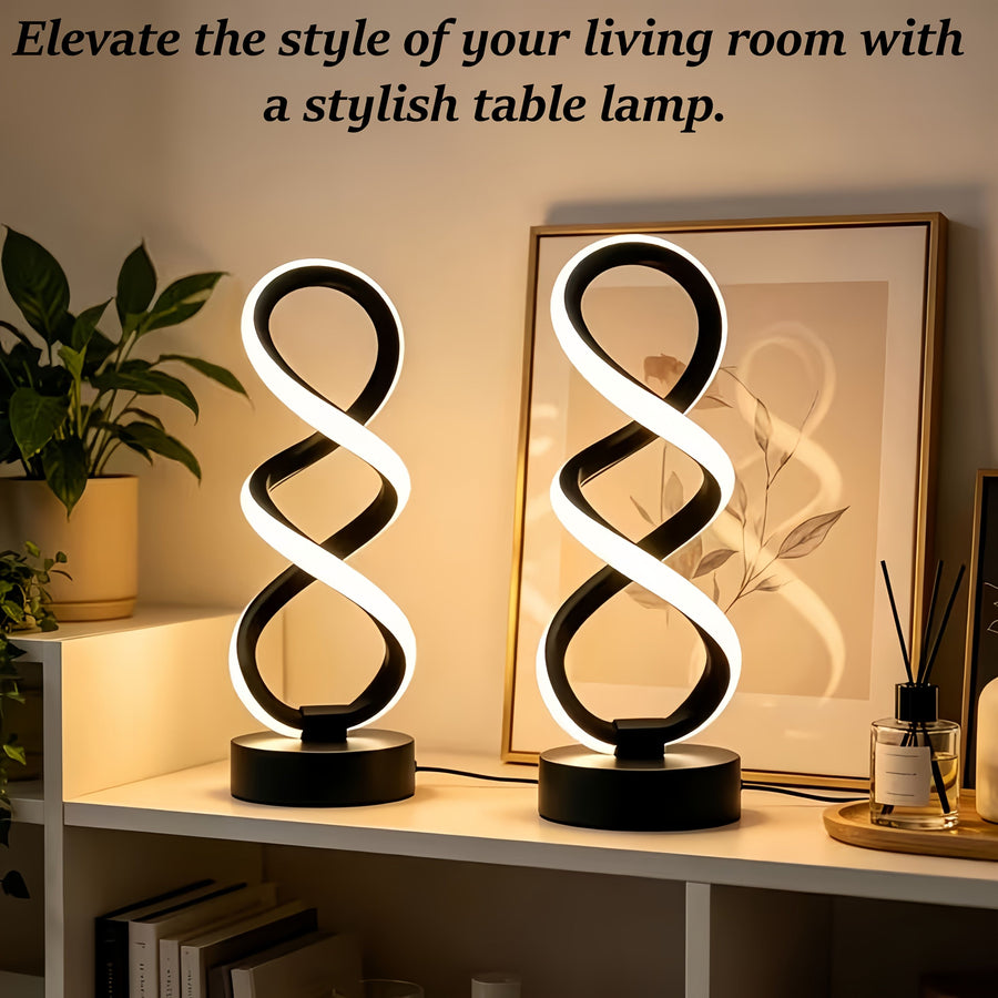 White Infinity-Shaped Night Light 2-Pack Night Light Ambient Lighting Modern Home