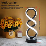 Black White Spiral Desk Lamps Warm Light Lamp Set Of 2 Lamps Bedside Lamp Study Lamp Modern - Low Angle