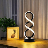 Black White Spiral Desk Lamps Warm Light Lamp Set Of 2 Lamps Bedside Lamp Study Lamp Modern