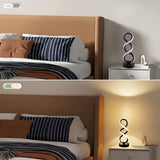Black White Spiral Desk Lamps Warm Light Lamp Set Of 2 Lamps Bedside Lamp Study Lamp Modern - Extra Image