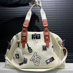 Travel Duffle Bag Embroidered Duffle Bag Stylish Travel Bag Weekend Bag For Men - Black - Size L