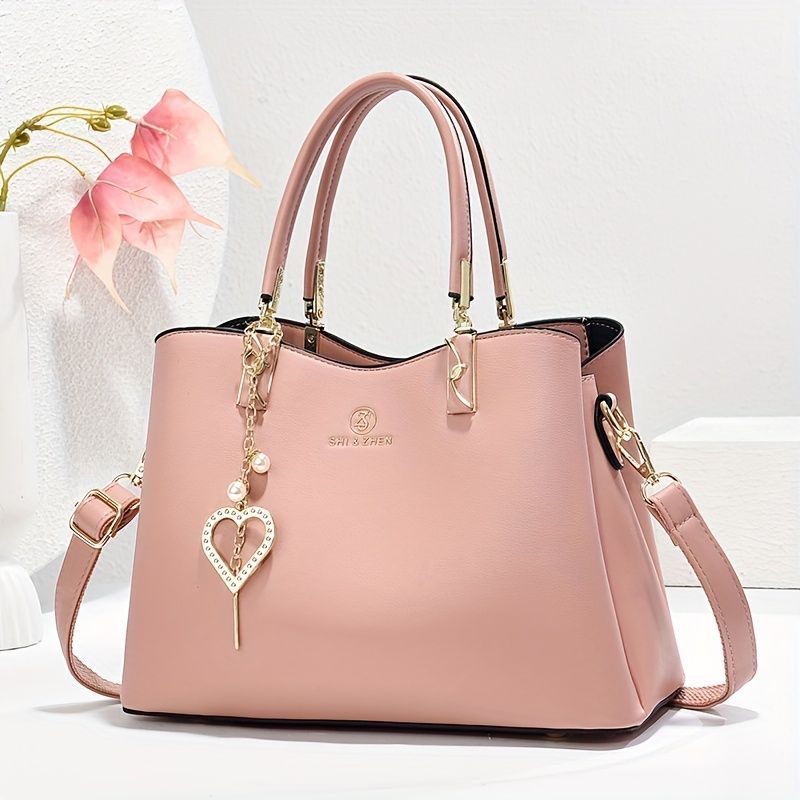 Single-Shoulder Handbag Cross-Body Handbag Pink Handbag Stylish Handbag Travel - Khaki - Size 27-13-19