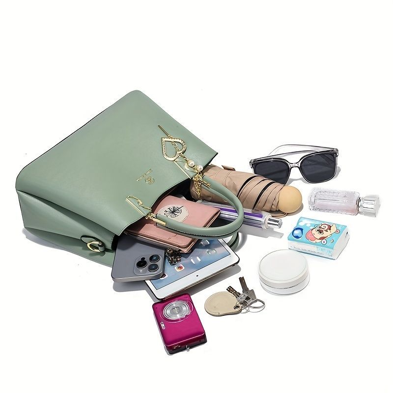 Single-Shoulder Handbag Cross-Body Handbag Pink Handbag Stylish Handbag Travel - Khaki - Size 27-13-19