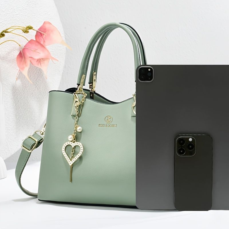 Single-Shoulder Handbag Cross-Body Handbag Pink Handbag Stylish Handbag Travel - Khaki - Size 27-13-19