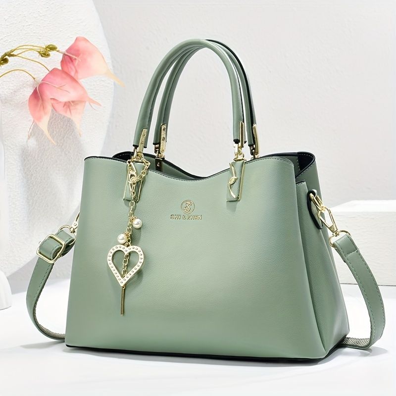 Single-Shoulder Handbag Cross-Body Handbag Pink Handbag Stylish Handbag Travel - Khaki - Size 27-13-19