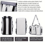Travel Backpack Multi-Functional Backpack Convertible Backpack Shoe Compartment - Black - Size M