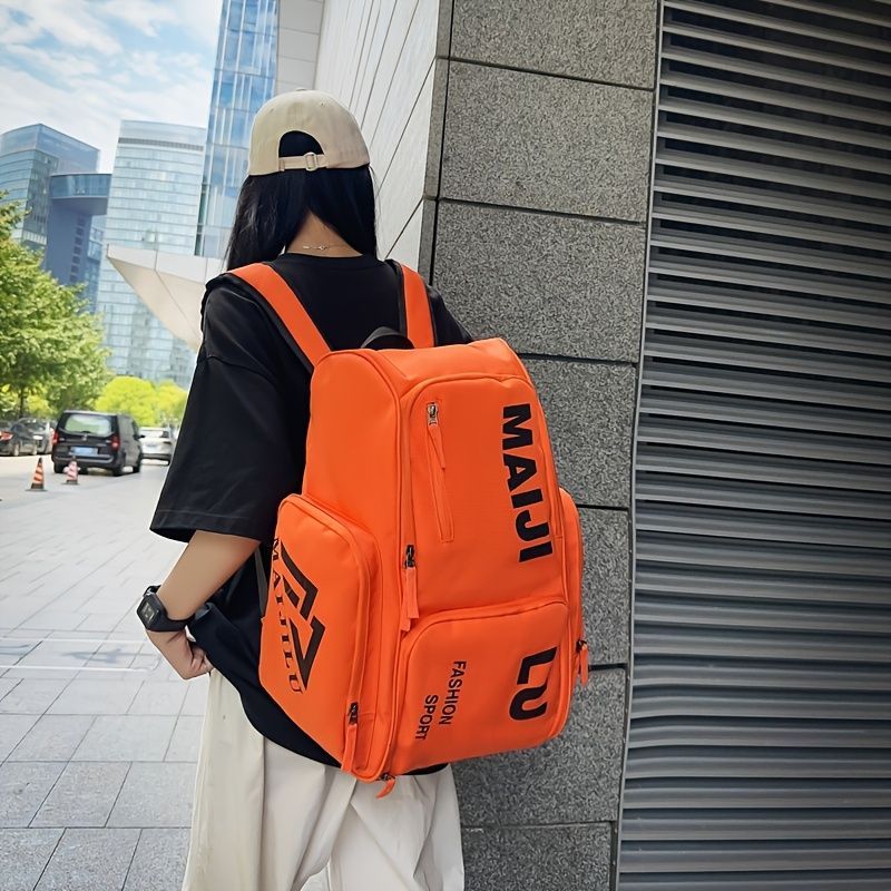 Fashion Backpack Sport Backpack Travel Backpack Four-Color Backpack Trendy - Neon Green - Size L