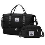 Travel Duffel Bag Small Pouch Travel Accessories Quilted Design Organized - Beige - Size L