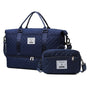 Travel Duffel Bag Small Pouch Travel Accessories Quilted Design Organized - Blue - Size L