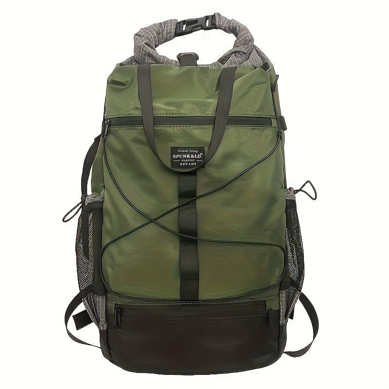 Travel Backpack Four Colors Spacious Compartments Durable Material Comfortable - Green - Size L