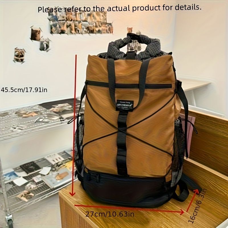 Travel Backpack Four Colors Spacious Compartments Durable Material Comfortable - Green - Size L