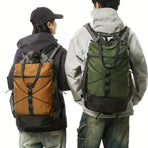 Travel Backpack Four Colors Spacious Compartments Durable Material Comfortable - Gray - Size L