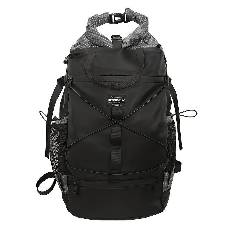Travel Backpack Four Colors Spacious Compartments Durable Material Comfortable - Khaki - Size L