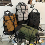 Travel Backpack Four Colors Spacious Compartments Durable Material Comfortable - Khaki - Size L