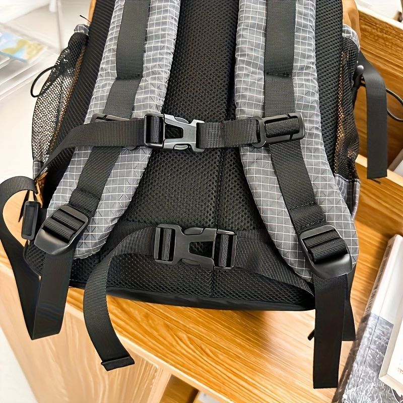 Travel Backpack Four Colors Spacious Compartments Durable Material Comfortable - Khaki - Size L