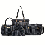 Women'S Handbag Set Large Capacity Tote Bag Shoulder Bag For Women Crossbody - Black - Size 35-13-28