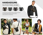 Leather Fanny Pack Top Grain Cowhide Travel Fanny Pack Adjustable Belt Fanny - Brown - Size M
