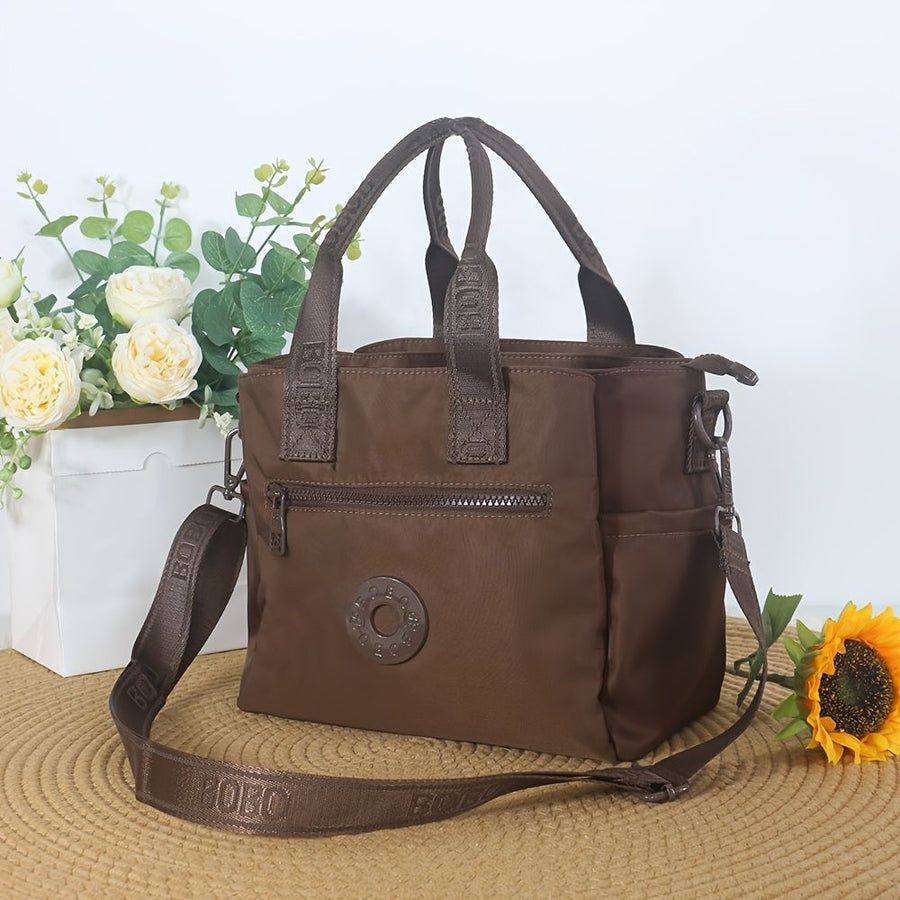 Ladies Crossbody Bag Travel Bag For Women Stylish Handbag Functional Bag - Mocha - Size L