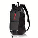 Cycling Backpack Safety Backpack Turn Signal Backpack LED Backpack Australia - Black - Size L