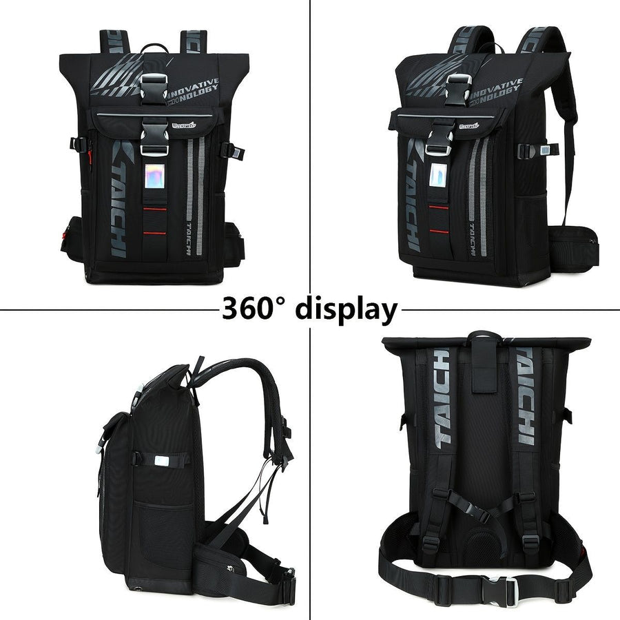 Waterproof Backpack Travel Backpack Taichi Backpack Laptop Backpack Multiple - Black - Size L