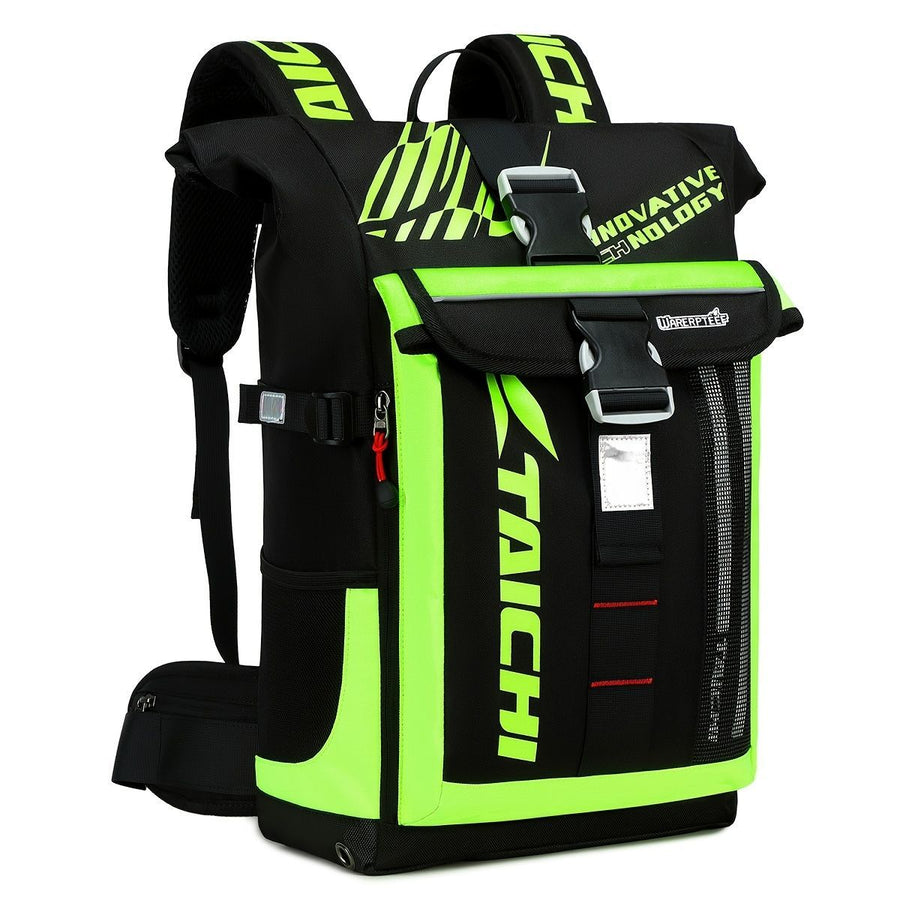 Waterproof Backpack Travel Backpack Taichi Backpack Laptop Backpack Multiple - Neon Green - Size L