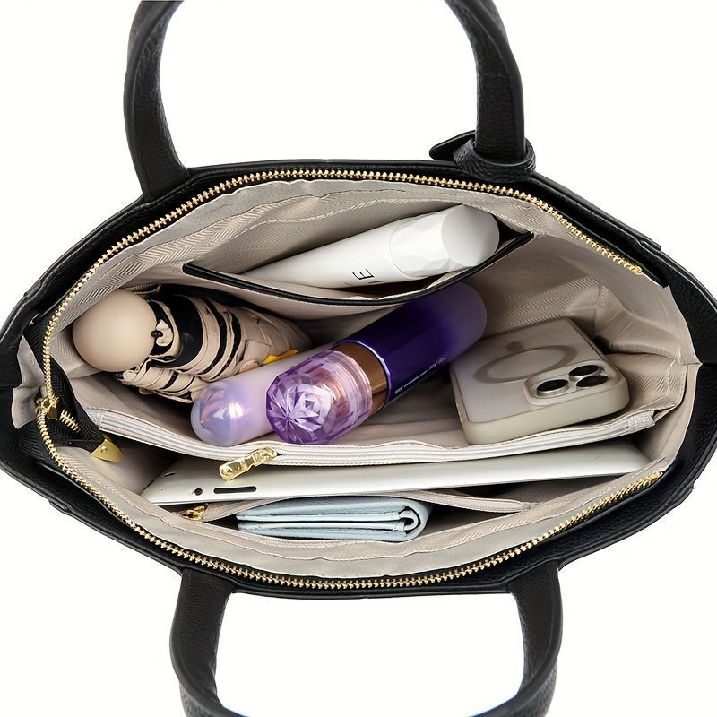 Women'S Tote Briefcase Commuting Bag Handheld Bag Cross-Body Bag Spacious Tote - Black - Size 31-11-24