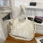 Unisex Bag Cross-Body Bag Shoulder Bag Tote Bag Large Capacity Bag Student Bag - Beige - Size 38-14.5-32