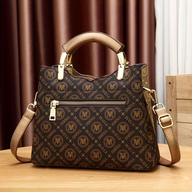 Women'S Handbag Set Monogram Handbag Three-Piece Handbag Set Australian Style - Brown - Size 25-11-19