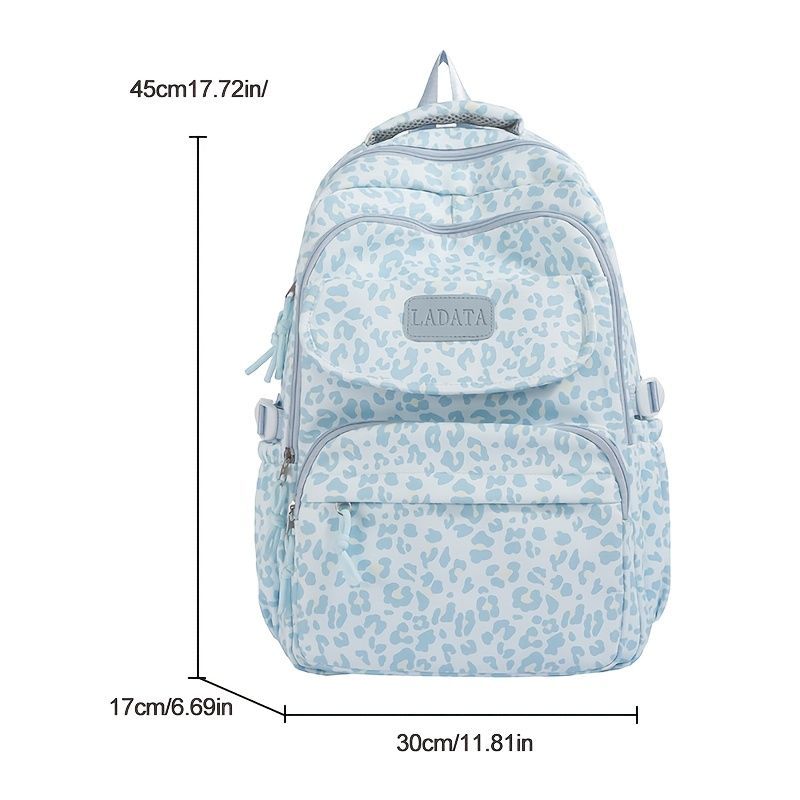 Ladata Backpack Stylish Ladies Backpack Middle School Backpack College Student - Black - Size 45-30-17