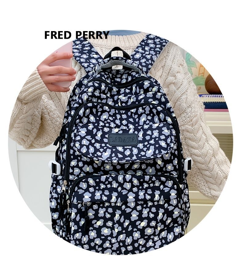 Ladata Backpack Stylish Ladies Backpack Middle School Backpack College Student - Green - Size 45-30-17