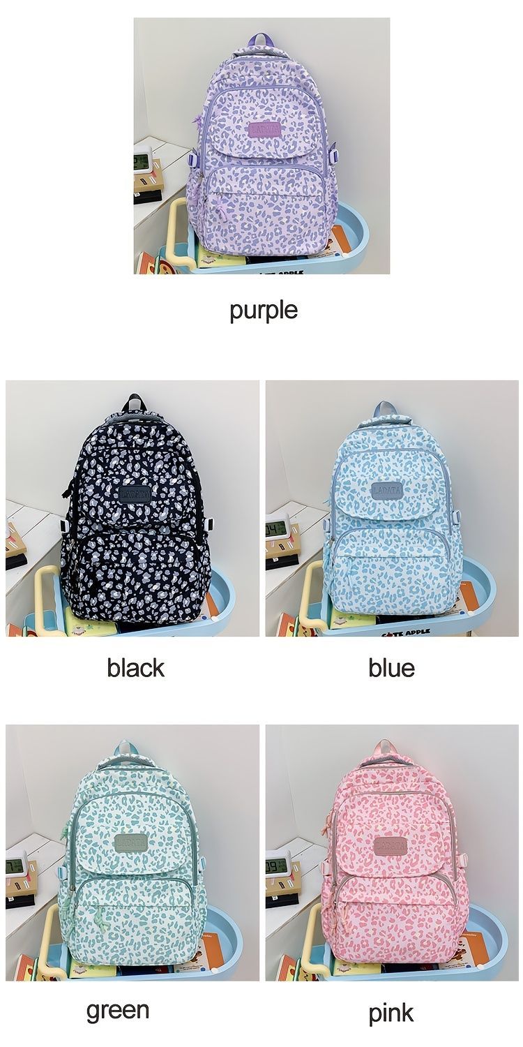 Ladata Backpack Stylish Ladies Backpack Middle School Backpack College Student - Purple - Size 45-30-17