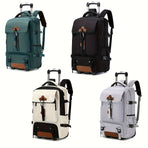 Travel Backpack With Wheels Convertible Backpack Rolling Backpack Australia - Black - Size Routine