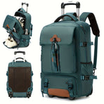 Travel Backpack With Wheels Convertible Backpack Rolling Backpack Australia - Black - Size Routine