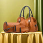 Vintage Bag Set Women'S Bag Set Tote Bag Cross-Body Bag Clutch Card Holder - Black - Size 32-16-20