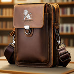 brown Brown Black Leather Cross Body Bag Genuine Leather Bag Travel Bag Daily Use Bag Stylish Bag