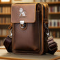 brown Brown Black Leather Cross Body Bag Genuine Leather Bag Travel Bag Daily Use Bag Stylish Bag