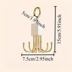 Gold Black rotating hanger, multi-hook hanger, home organisation, storage solution, high-quality hanger, Australian home, space-saving hanger, entryway organiser, wardrobe accessory, sturdy hanger