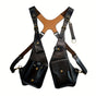 Brown Gray Blue Black Leather Chest Rig Travel Backpack Outdoor Backpack Leather Backpack Adjustable