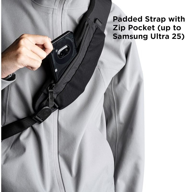 Black Blue sling backpack, luggage pass-through, concealed zip pocket, travel backpack, high-quality backpack, tablet backpack, Australia travel, everyday carry, anti-theft backpack