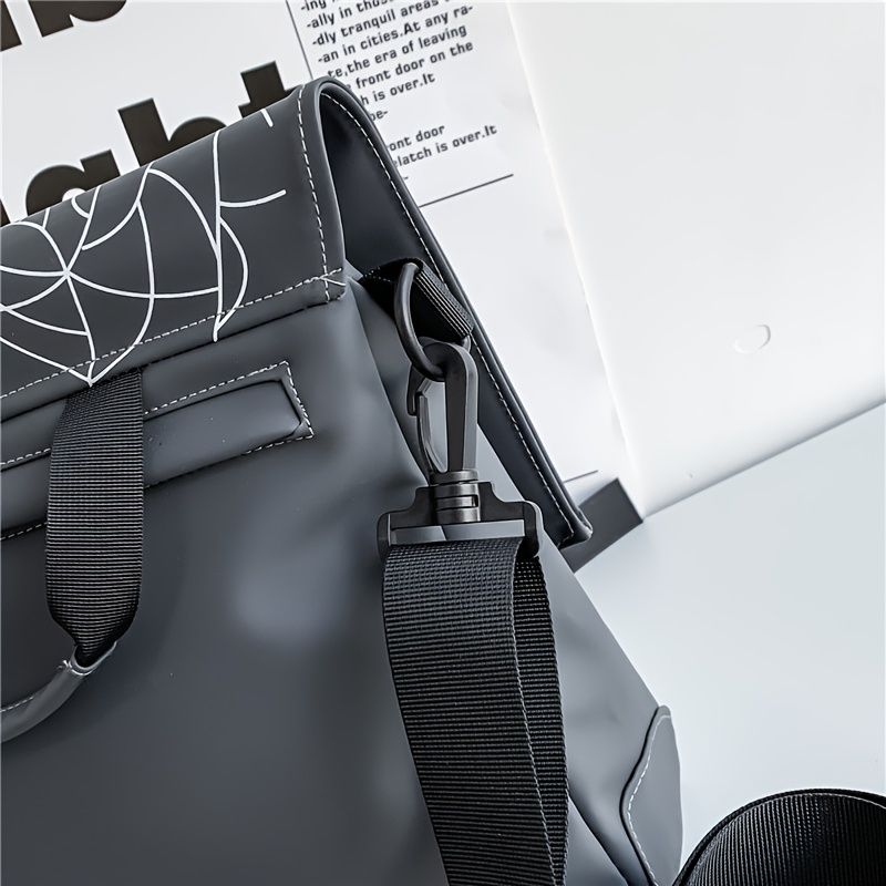 Black Trendy Cross-Body Backpack High-Quality Backpack Travel Backpack Daily Use