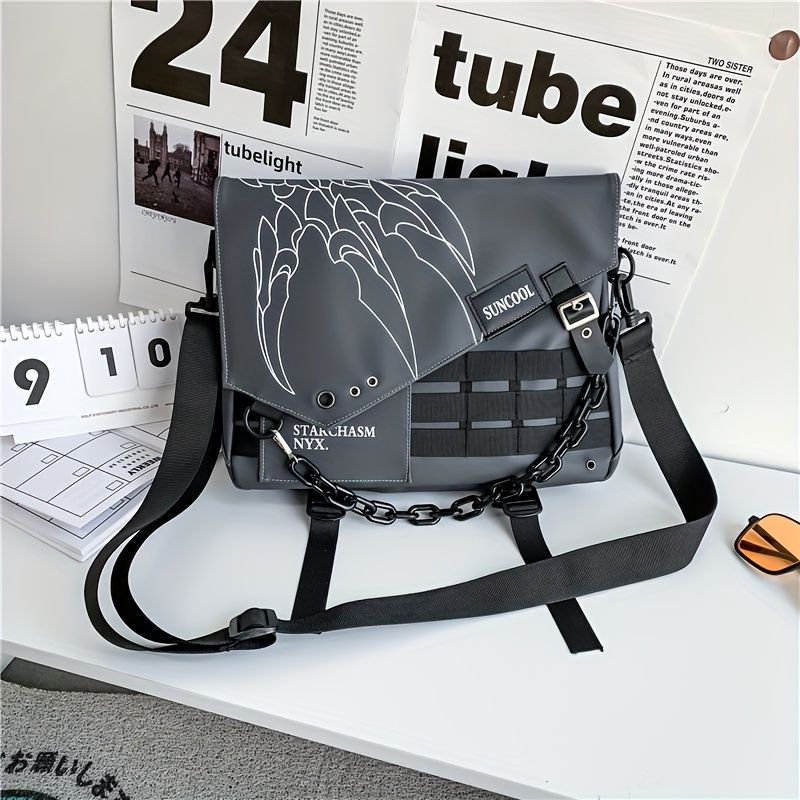 Black Trendy Cross-Body Backpack High-Quality Backpack Travel Backpack Daily Use