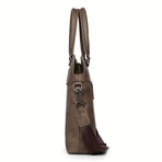 Brown Black Brown Laptop Briefcase Leather Look Travel Bag Work Briefcase For Men Spacious