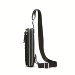 Black Brown Leather Cross-Body Bag Sling Bag Crocodile Pattern Bag Travel Bag Premium