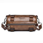 Brown Unisex Cross-Body Bag Travel Bag Leather-Like Bag Adjustable Strap Bag